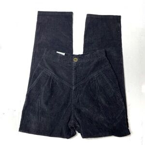 Vintage High Waisted Black Corduroy Mom Jeans Trouser